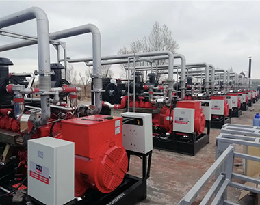 10 Einheiten EvoTec 200kw Landnutzungsgeneratoren für das Erdgasprojekt North Shaanxi Sinopec